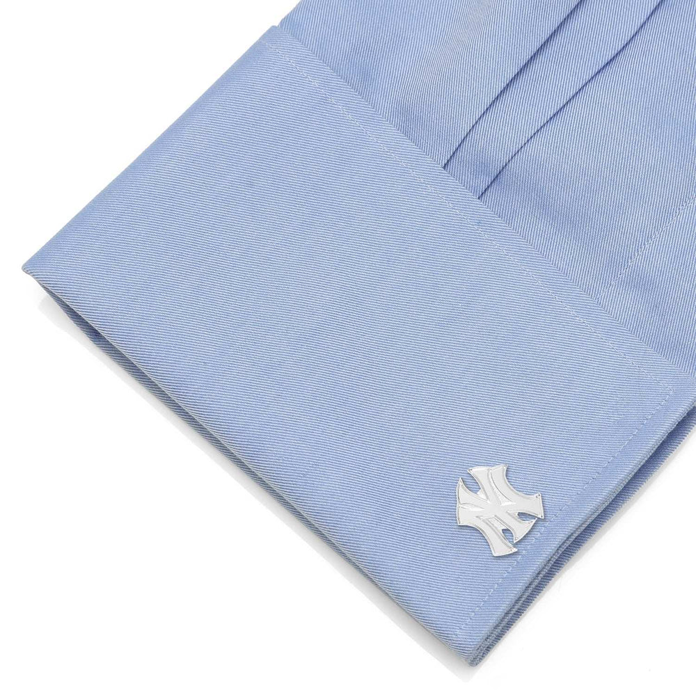 MLB New York Yankees Silver Logo Cufflinks - Cufflinks.com - Flyclothing LLC