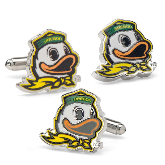 NCAA Oregon Ducks Mascot Cufflinks and Lapel Pin Gift Set - Cufflinks.com - Flyclothing LLC