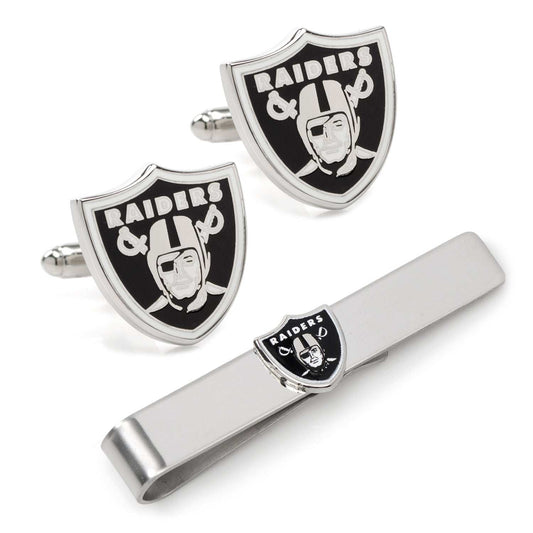 NFL Las Vegas Raiders Cufflinks and Tie Bar Gift Set - Cufflinks.com - Flyclothing LLC