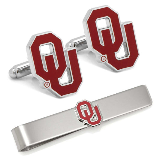 NCAA University of Oklahoma Cufflinks and Tie Bar Gift Set - Cufflinks.com - Flyclothing LLC