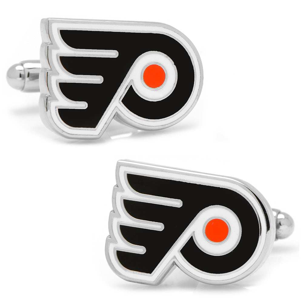 NHL Philadelphia Flyers Silver Cufflinks - Cufflinks.com - Flyclothing LLC