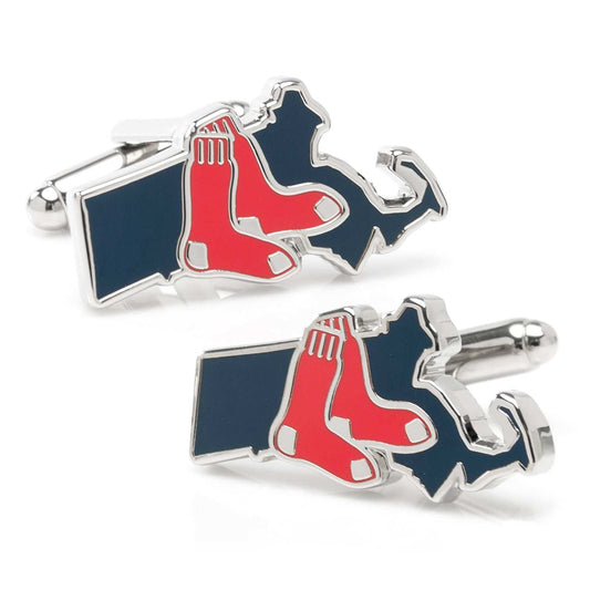 MLB Boston Red Sox State Shaped Cufflinks - Cufflinks.com - Flyclothing LLC