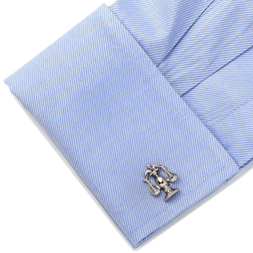 Silver Scales of Justice Cufflinks - Cufflinks.com - Flyclothing LLC