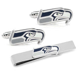 NFL Seattle Seahawks Cufflinks and Tie Bar Gift Set - Cufflinks.com - Flyclothing LLC