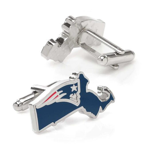 NFL New England Patriots State Shaped Cufflinks - Cufflinks.com - Flyclothing LLC