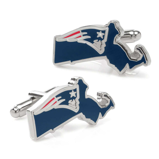 NFL New England Patriots State Shaped Cufflinks - Cufflinks.com - Flyclothing LLC