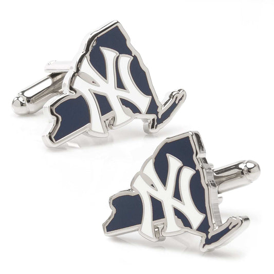 MLB New York Yankees State Shaped Cufflinks - Cufflinks.com - Flyclothing LLC