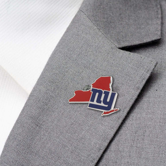 NFL New York Giants State Shaped Lapel Pin - Cufflinks.com - Flyclothing LLC