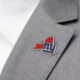 NFL New York Giants State Shaped Lapel Pin - Cufflinks.com - Flyclothing LLC