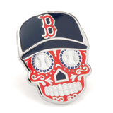 MLB Boston Red Sox Sugar Skull Cufflinks & Lapel Pin Gift Set - Cufflinks.com - Flyclothing LLC