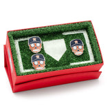 Houston Astros Sugar Skull Cufflinks & Lapel Pin Gift Set - Cufflinks.com - Flyclothing LLC