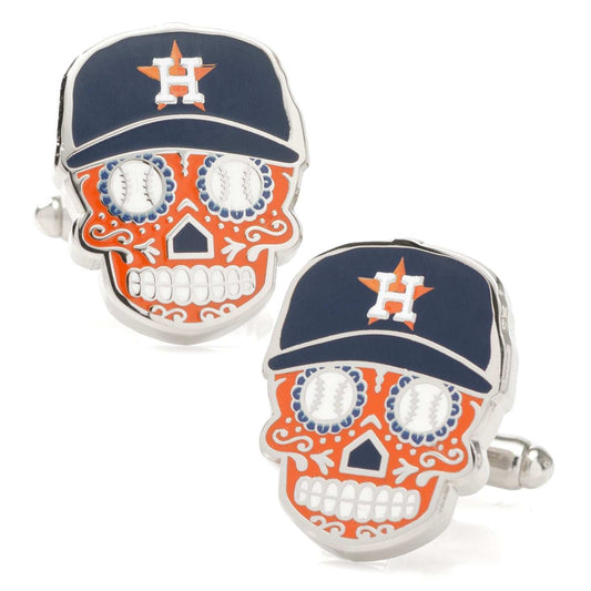 MLB Houston Astros Sugar Skull Cufflinks - Cufflinks.com - Flyclothing LLC