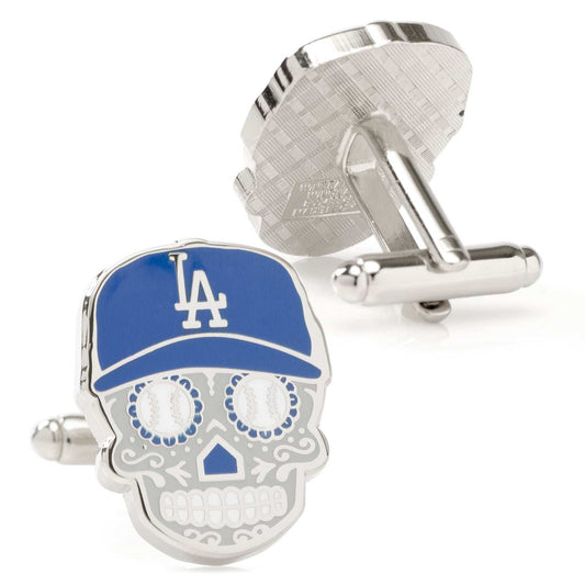 MLB LA Dodgers Sugar Skull Cufflinks - Cufflinks.com - Flyclothing LLC