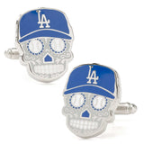 MLB LA Dodgers Sugar Skull Cufflinks - Cufflinks.com - Flyclothing LLC