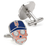 MLB New York Mets Sugar Skull Cufflinks - Cufflinks.com - Flyclothing LLC