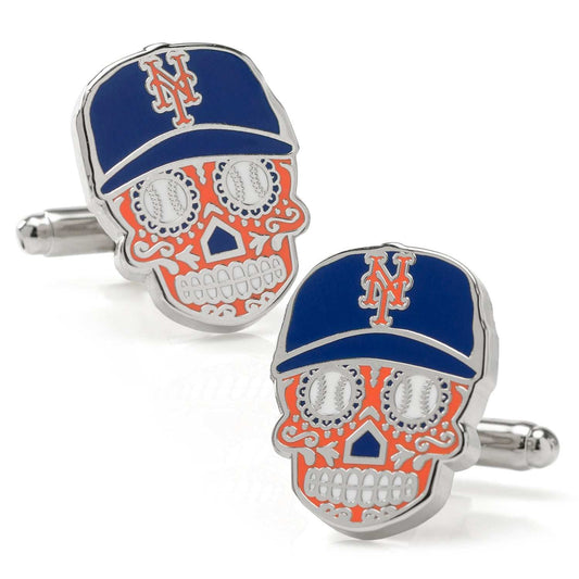 MLB New York Mets Sugar Skull Cufflinks - Cufflinks.com - Flyclothing LLC
