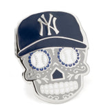 MLB New York Yankees Sugar Skull Cufflinks & Lapel Pin Gift Set