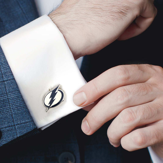 NHL Tampa Bay Lightning Cufflinks - Cufflinks.com - Flyclothing LLC