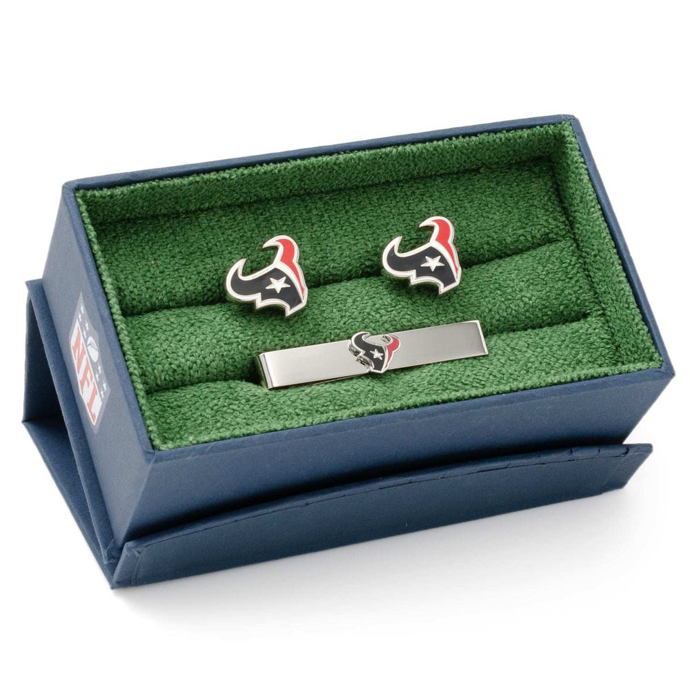 NFL Houston Texans Cufflinks and Tie Clip Gift Set - Cufflinks.com - Flyclothing LLC