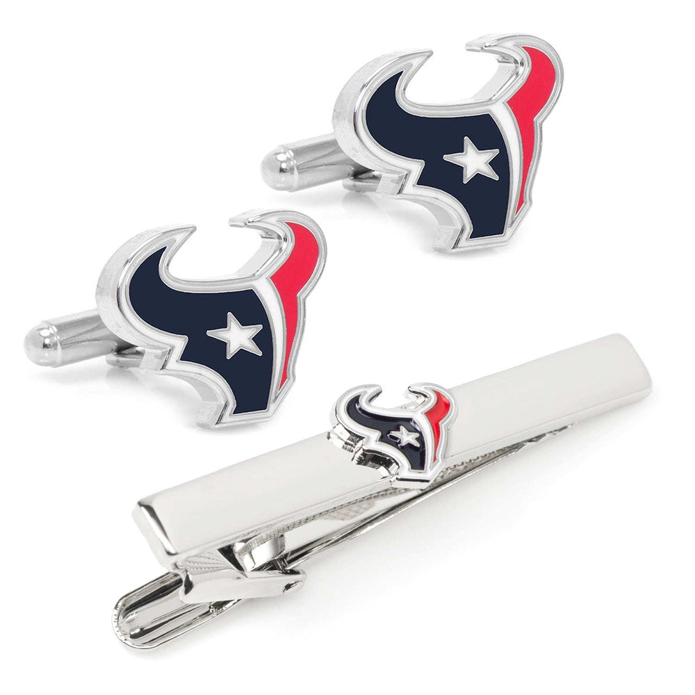 NFL Houston Texans Cufflinks and Tie Clip Gift Set - Cufflinks.com - Flyclothing LLC