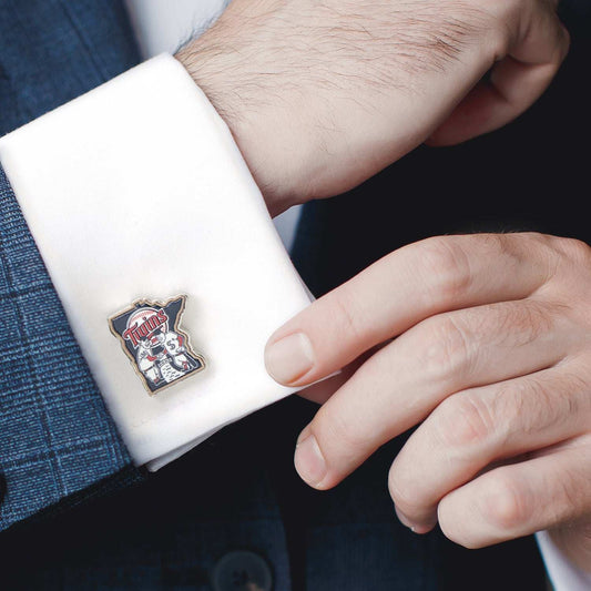 MLB Minnesota Twins Minnie & Paul Cufflinks - Cufflinks.com - Flyclothing LLC