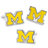 NCAA University of Michigan Wolverine Cufflinks and Lapel Pin Gift Set - Cufflinks.com - Flyclothing LLC
