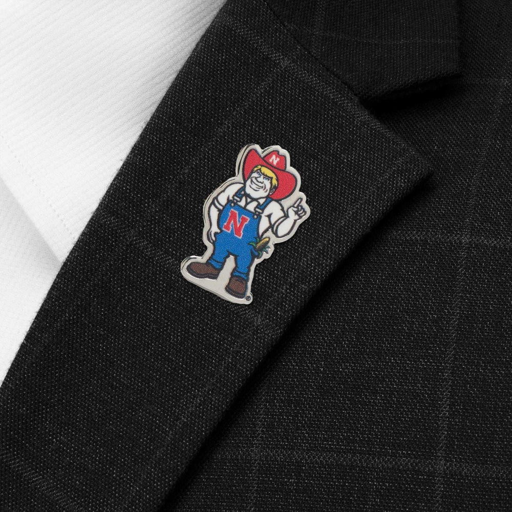 NCAA Nebraska Herbie Husker Mascot Lapel Pin - Cufflinks.com - Flyclothing LLC