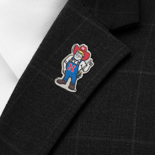 NCAA Nebraska Herbie Husker Mascot Lapel Pin - Cufflinks.com - Flyclothing LLC