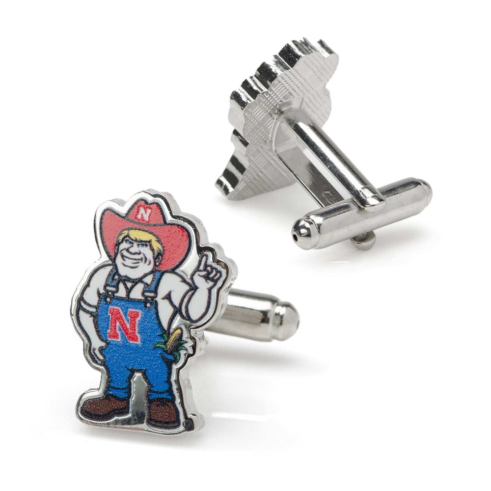NCAA Nebraska Herbie Husker Mascot Cufflinks - Cufflinks.com - Flyclothing LLC