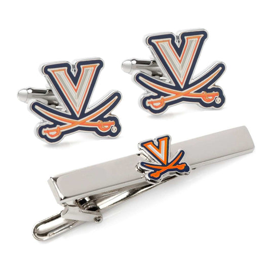 NCAA Virginia Cavaliers Cufflinks & Tie Clip Gift Set - Cufflinks.com - Flyclothing LLC