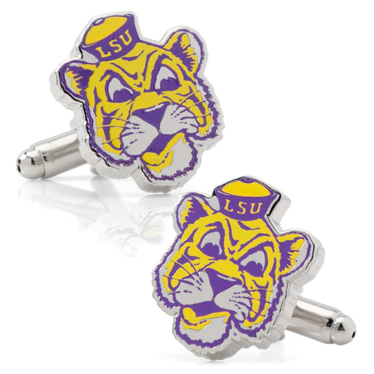 NCAA LSU Tigers Throwback Cufflinks - Cufflinks.com - Flyclothing LLC