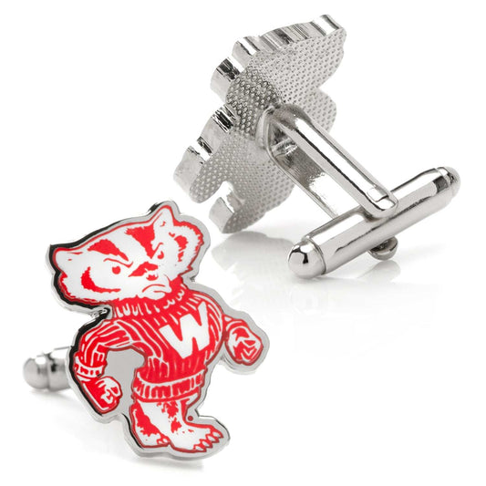 NCAA University of Wisconsin Badgers Throwback Cufflinks - Cufflinks.com - Flyclothing LLC