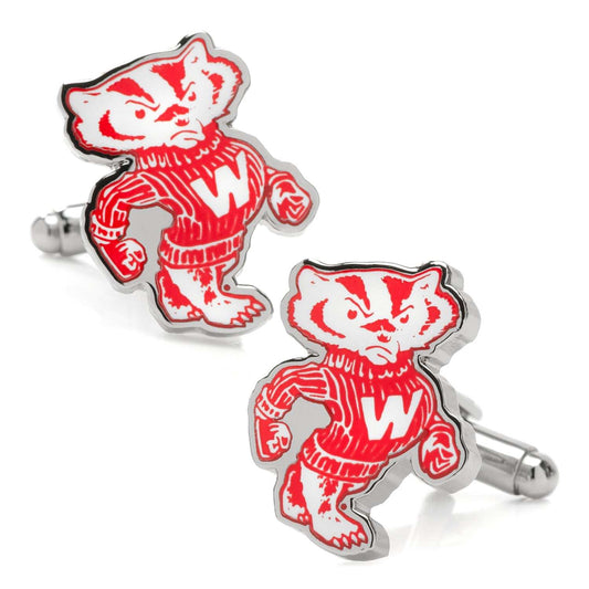NCAA University of Wisconsin Badgers Throwback Cufflinks - Cufflinks.com - Flyclothing LLC