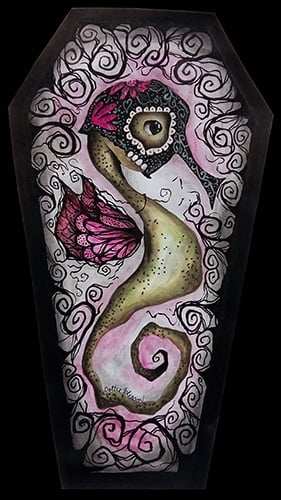 Black Market Art Company PIXIE THE SEAHORSE dia de los muertos Print - Black Market Art Company - Flyclothing LLC