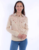 Scully Leather Western Scully Ladies Horse/Rose Emb.Blouse - Scully Leather - Flyclothing LLC