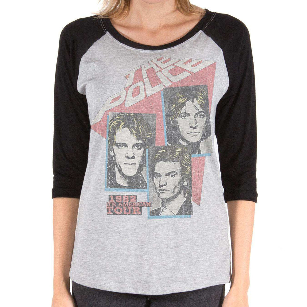 The Police 1982 North American Tour Soft Baseball Jersey T-Shirt - Police - Flyclothing LLC