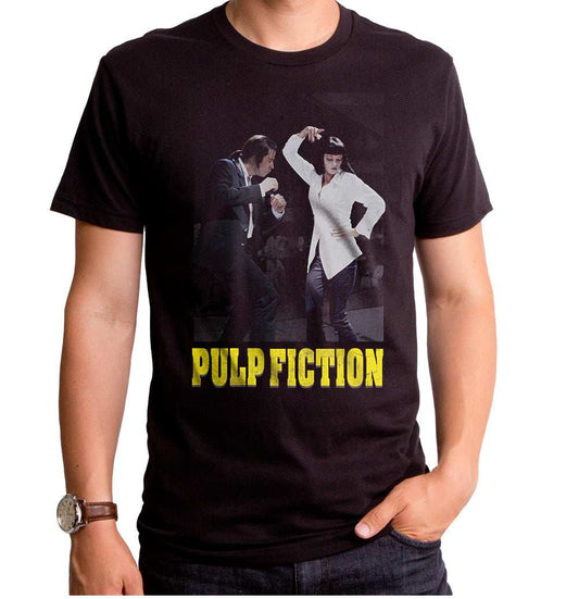 Pulp Fiction Dance Off Black Men's Crew T-Shirt - Pulp Fiction - Flyclothing LLC