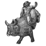 Bull Rider Antiqued Lapel Pin - Siskiyou Originals - Flyclothing LLC
