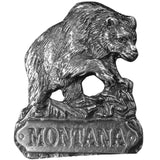 Montana Grizzly Bear Antiqued Lapel Pin - Siskiyou Originals - Flyclothing LLC