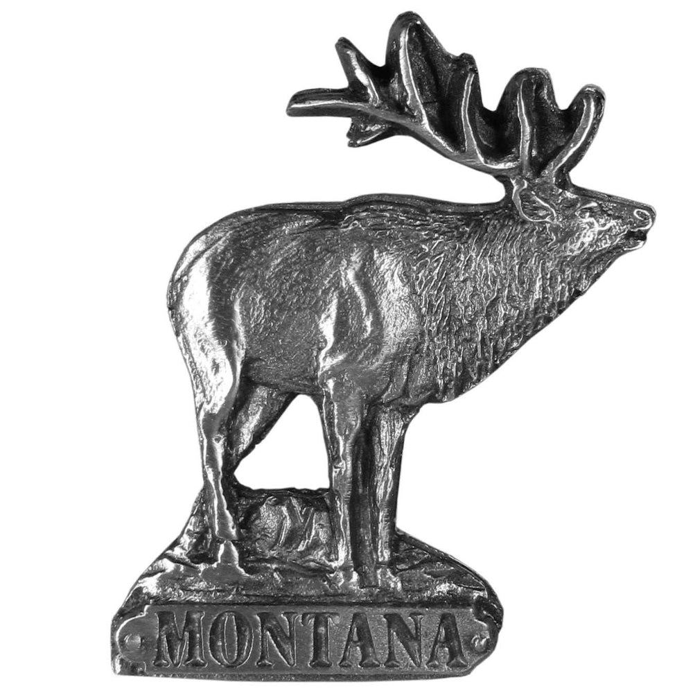 Montana Elk Antiqued Lapel Pin - Siskiyou Originals - Flyclothing LLC