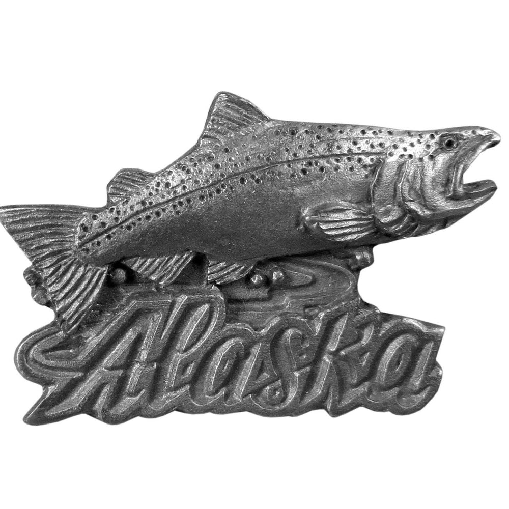 Alaska Salmon Antiqued Lapel Pin - Siskiyou Originals - Flyclothing LLC