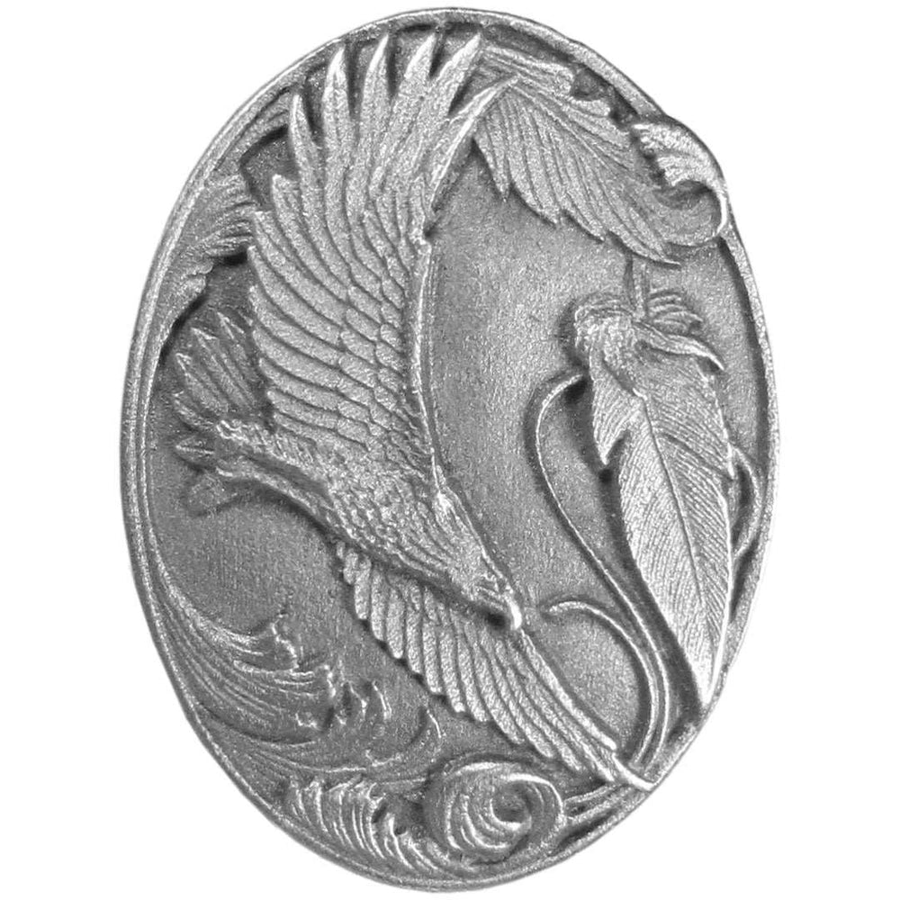Soaring Eagle with Western Scroll Antiqued Lapel Pin - Siskiyou Originals - Flyclothing LLC