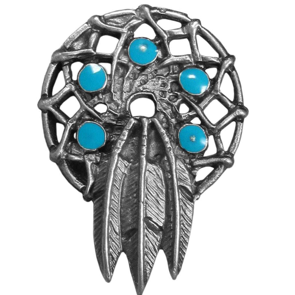 Dream Catcher with Feathers Lapel Pin - Siskiyou Originals - Flyclothing LLC