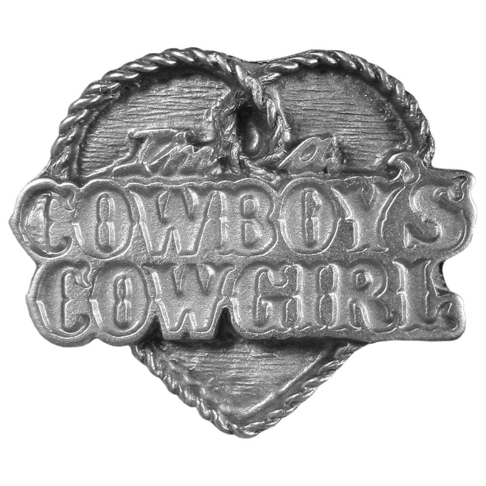 I'm a Cowboys's Cowgirl Antiqued Lapel Pin - Siskiyou Originals - Flyclothing LLC