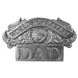 World's Greatest Dad Antiqued Lapel Pin - Siskiyou Originals - Flyclothing LLC