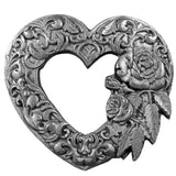 Scroll Heart with Roses Antiqued Lapel Pin - Siskiyou Originals - Flyclothing LLC
