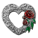 Scroll Heart with Roses Lapel Pin - Siskiyou Originals - Flyclothing LLC