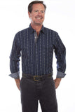Scully Leather Navy SKULL STRIPE Shirt - Scully Leather - Flyclothing LLC