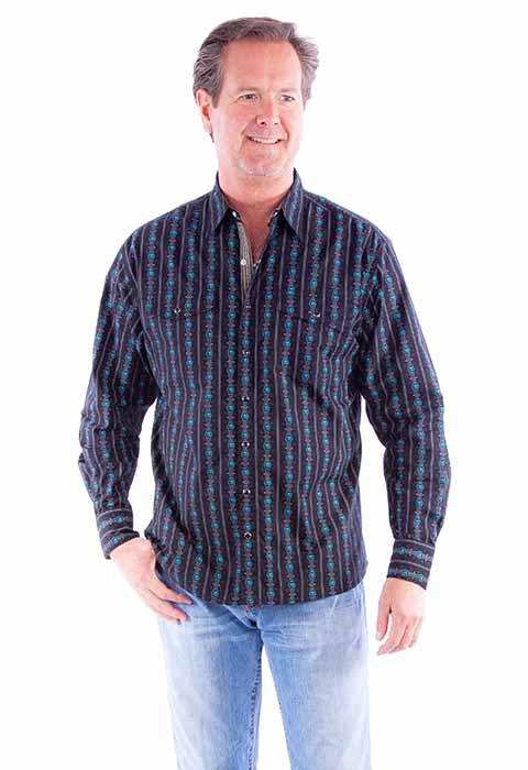 Scully Leather Turquoise Skull Stripe - Scully Leather - Flyclothing LLC