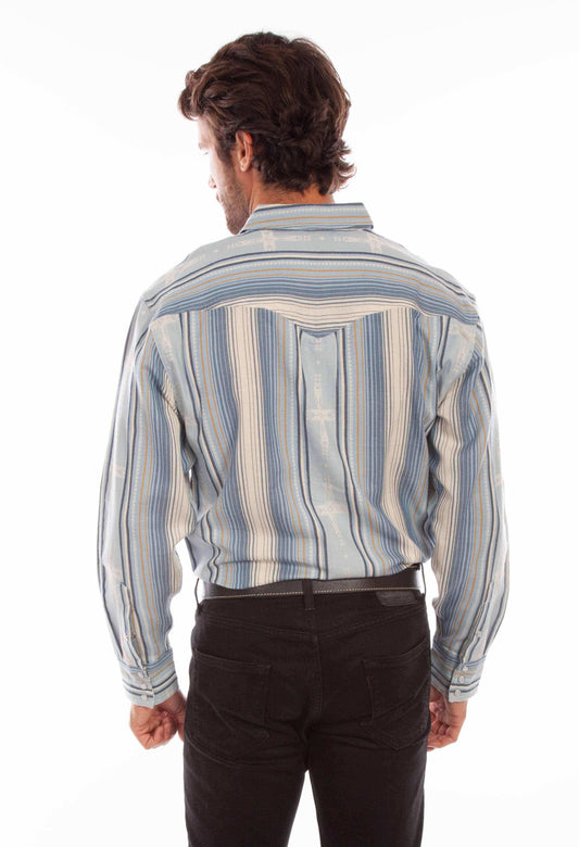 Scully Leather Western Scully Signature Y/D Jacquard Shirt - Scully Leather - Flyclothing LLC